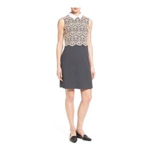 Halogen Petite Collared Lace Sheath Dress